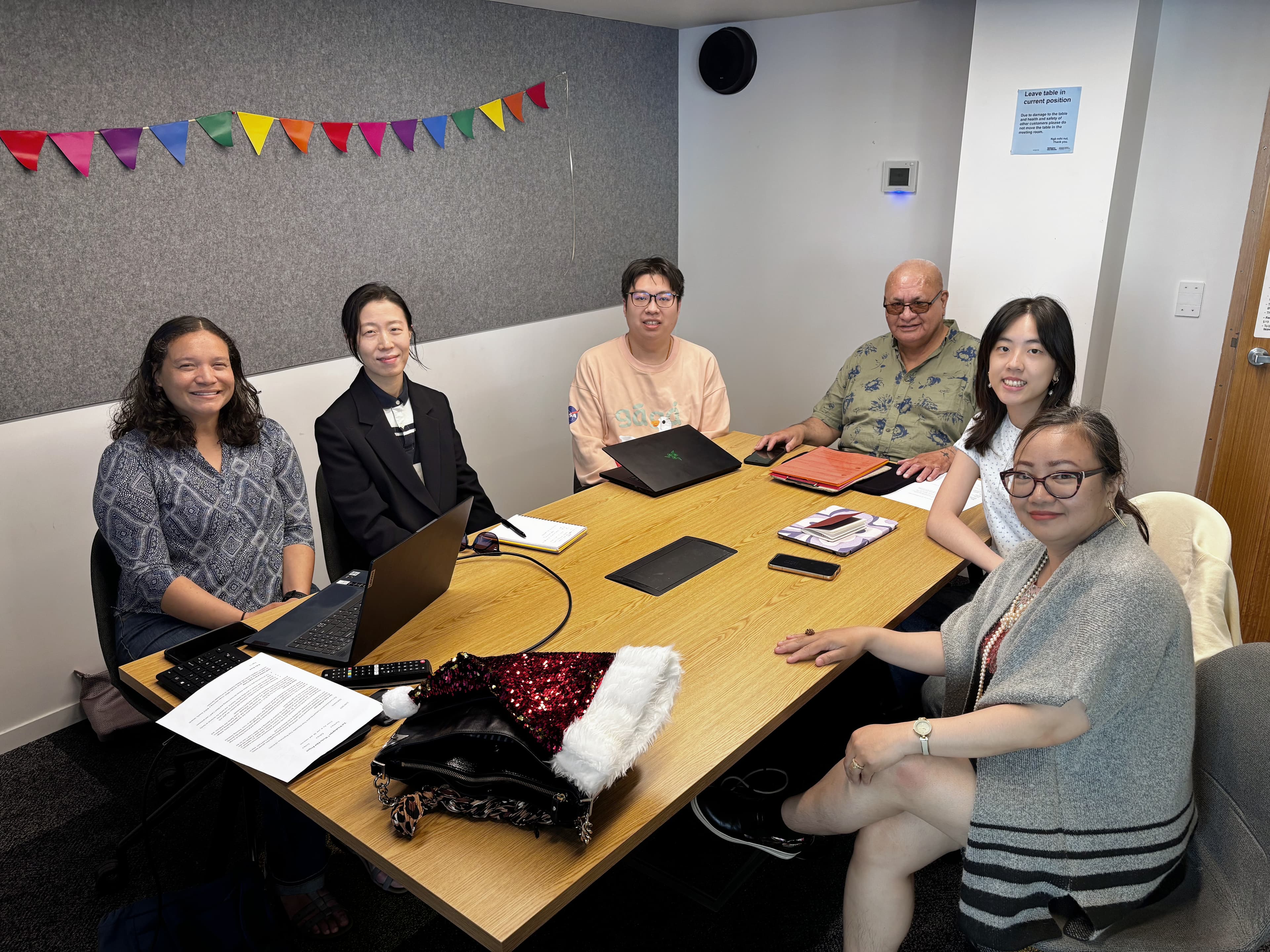 Our team at the weekly meeting (Accounting and Web Team)